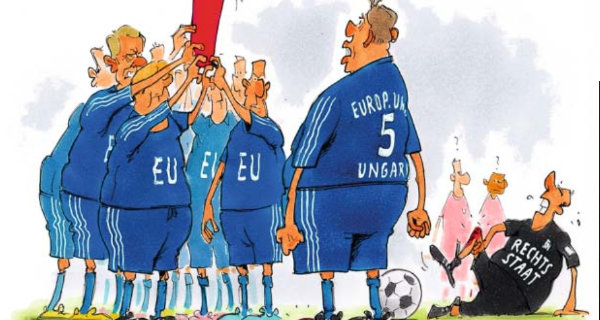 Karikatur: „Immer dieser Orbán!" © Gerhard Mester, 2018
