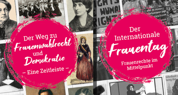Cover der Faltblätter zum Frauentag