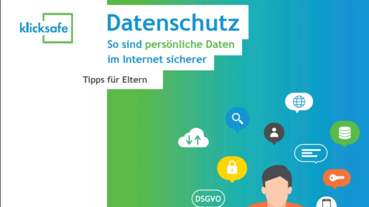 Screenshot Klicksafe: Broschüre Datenschutz.
