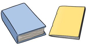 Grafik: Buch und Heft