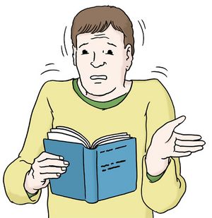 Grafik: Die Person versteht etwas nicht.