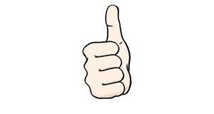 Grafik: Gut. Daumen hoch