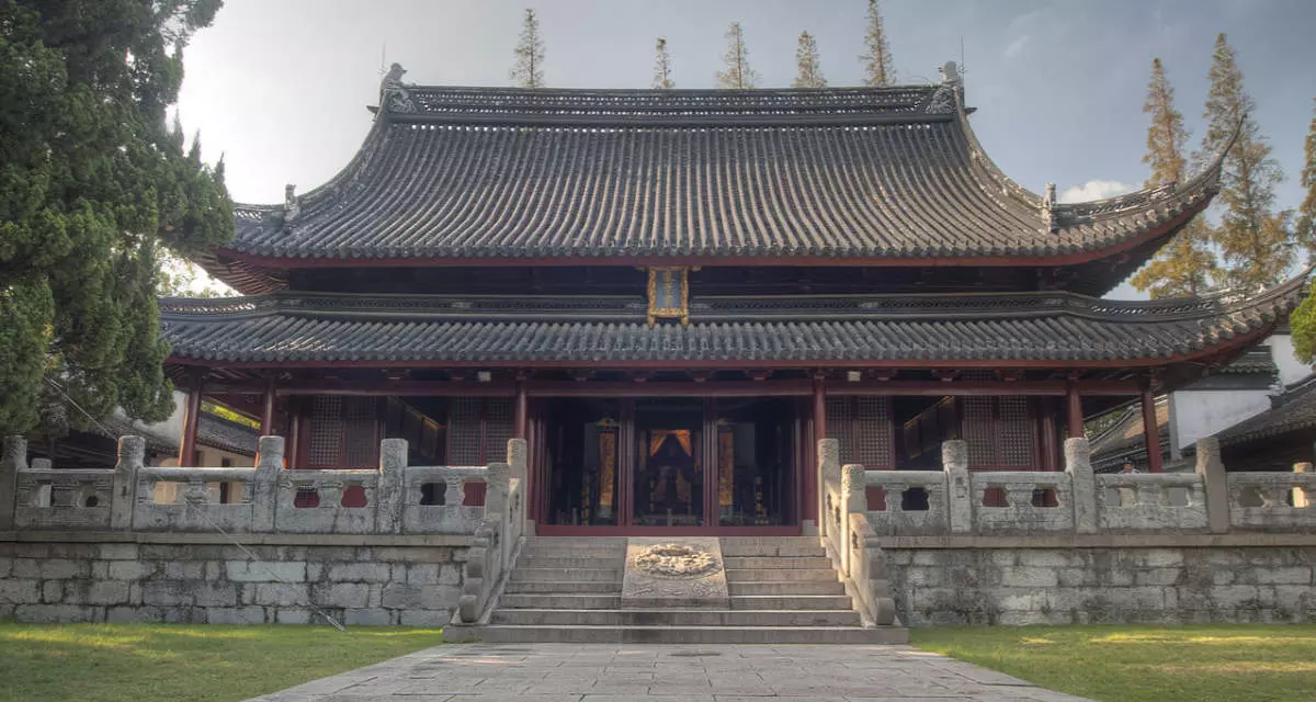 Historischer konfuzianischer Tempel. Die chinesische Parteiführung beruft sich immer wieder auf Lehren aus der konfuzianischen Philosophie.