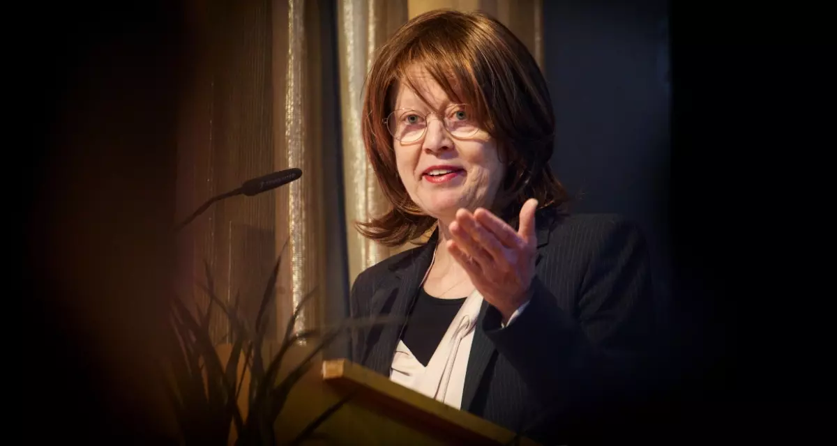 Sibylle Thelen, Direktorin der LpB, beim Neujahrsempfang der Stadt Weinstadt. Quelle: LpB BW | Foto: Gottfried Stoppel.