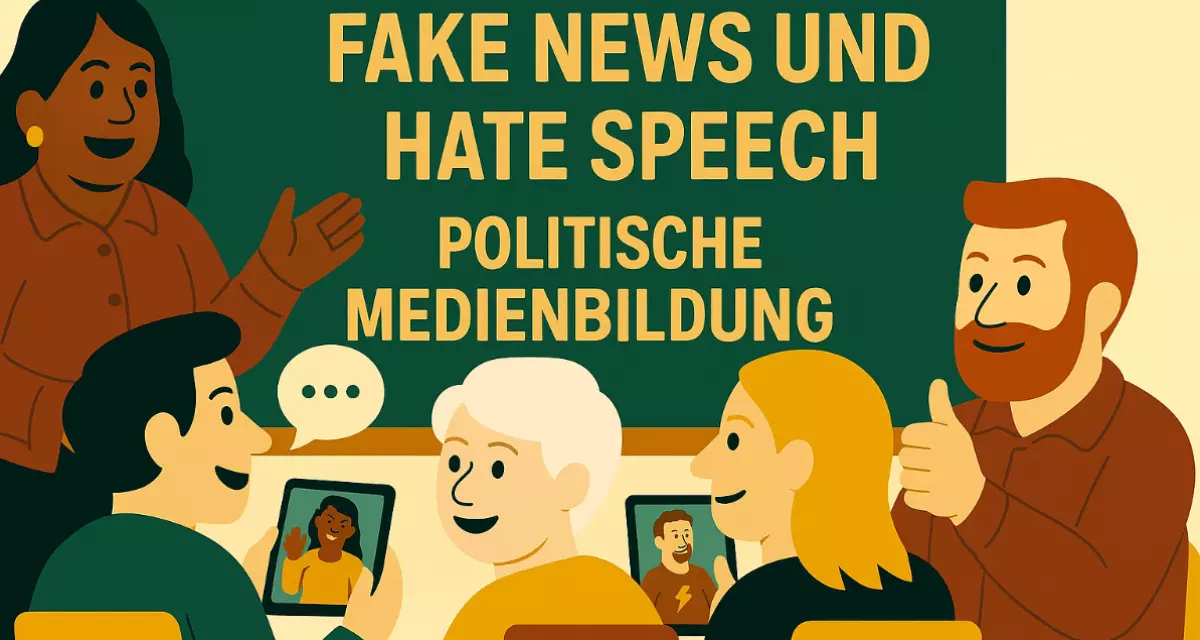 Lehrkräfte besuchen eine Fortbildung zum Thema "Politische Medienbildung". Illustration: KI-generiert mit ChatGPT. Lehrkräfte besuchen eine Fortbildung zum Thema "Politische Medienbildung". Illustration: KI-generiert mit ChatGPT.
