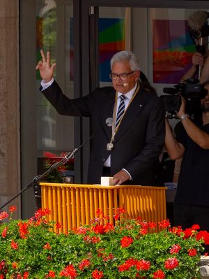 Schwörrede Ulm, Gunter Czisch, 2019. Foto: Wikimedia Commons. CC BY 4.0.