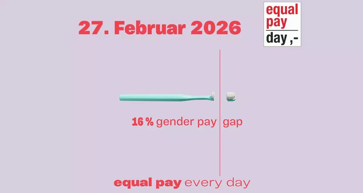27. Februar 2025 ist Equal Pay Day: Motto "equal pay every day!". Grafik: Logo der Kampagne 2026, © Business and Professional Women-Germany e. V. 