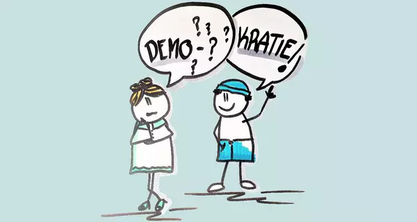 Symbolbild demo-?? kratie!. Grafik: LpB, Angelika Bath