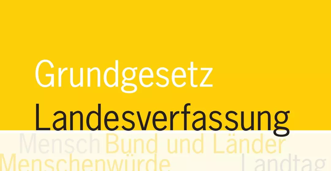 Deckblatt der Landesverfassung von Baden-Württemberg