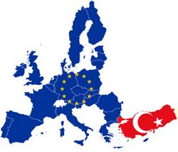 Karte der EU und der Türkei. Quelle: Nima Farid. public domain.