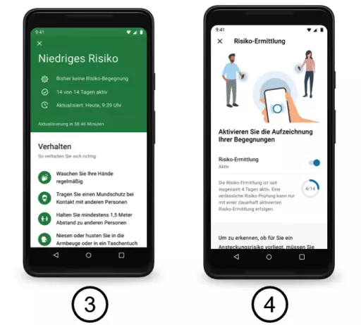 So soll die Corona-App aussehen. Grafik: SAP, 5. Juni 2020.