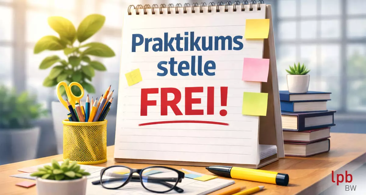 Praktikumsstelle frei! Bild: Symbolbild LpB, KI-Generiert, ChatGPT