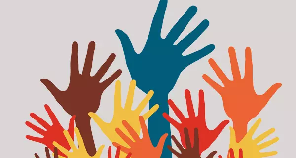 Bunte Hände. Grafik: Fotolia | Christopher Jones, 2009 