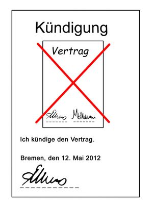 Grafik: Vertrag kündigen
