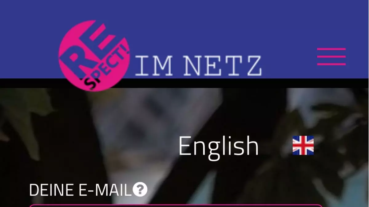 Screenshot Internetseite "Meldestelle Respect".