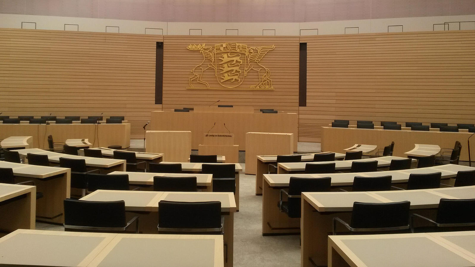 Das Plenum des Landtags in Baden-Württemberg. 