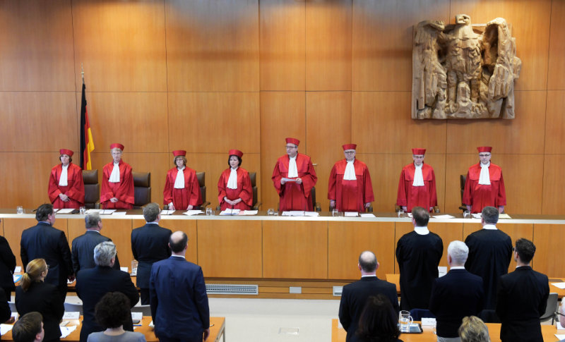 Der Zweite Senat des Bundesverfassungsgericht verkündet ein Urteil. Foto: picture alliance/dpa | Uli Deck