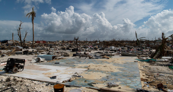 Verheerende Zerstörung durch den Hurrikan Dorian 2019 auf den Bahamas. Foto: UN Photo/OCHA/Mark Garten