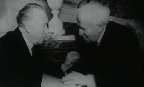 Konrad Adenauer und David Ben-Gurion 1960.