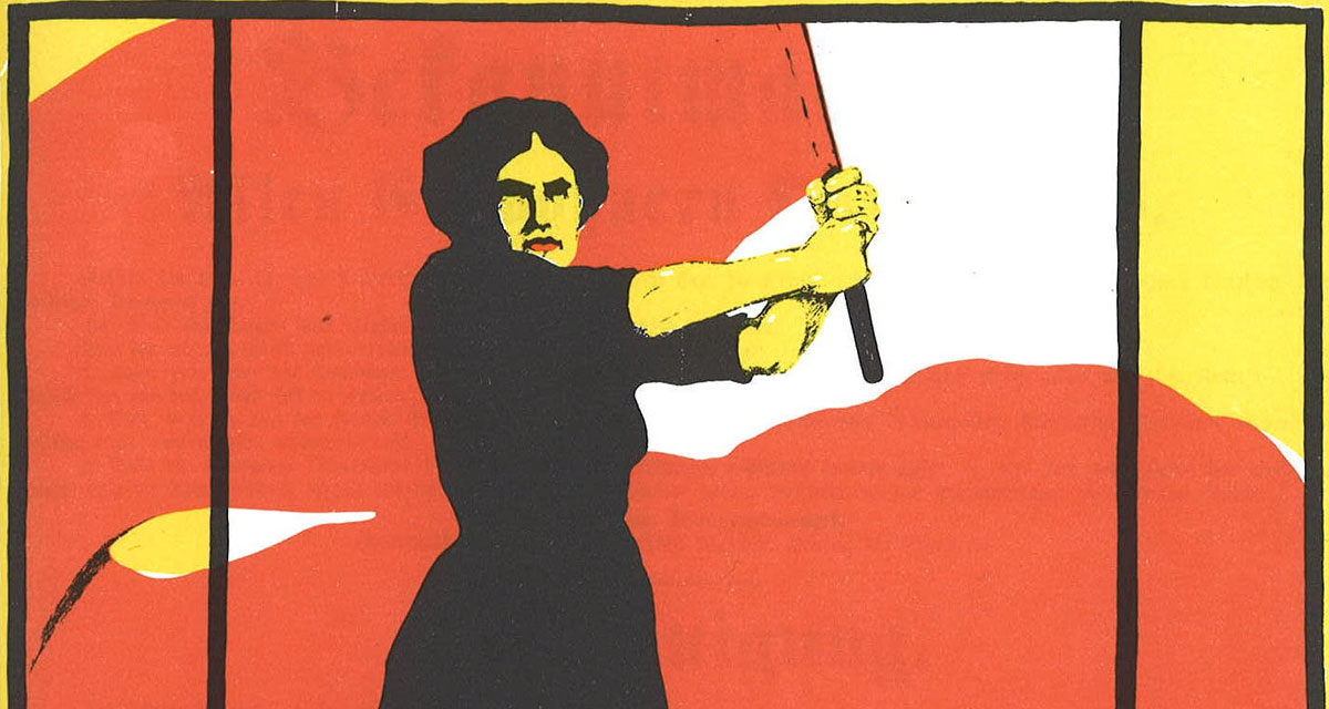 Ausschnitt aus dem Plakat "Heraus mit dem Frauenwahlrecht" zum Frauentag am 8. März 1914. Quelle: Wikimedia | Karl Maria Stadler, gemeinfrei. 