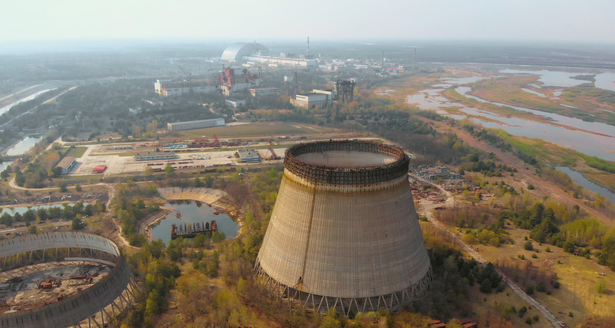 Luftaufnahme Umgebung Atomkraftwerk Tschernobyl. Foto: AdobeStock | Sid10 
