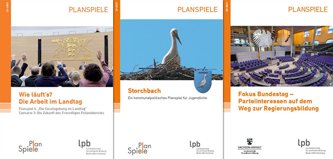 Foto: Ausgaben der Reihe "Planspiele".