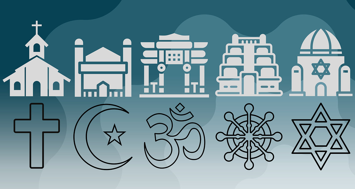 Religionen. Symbolbild. Grafik: Pixabay