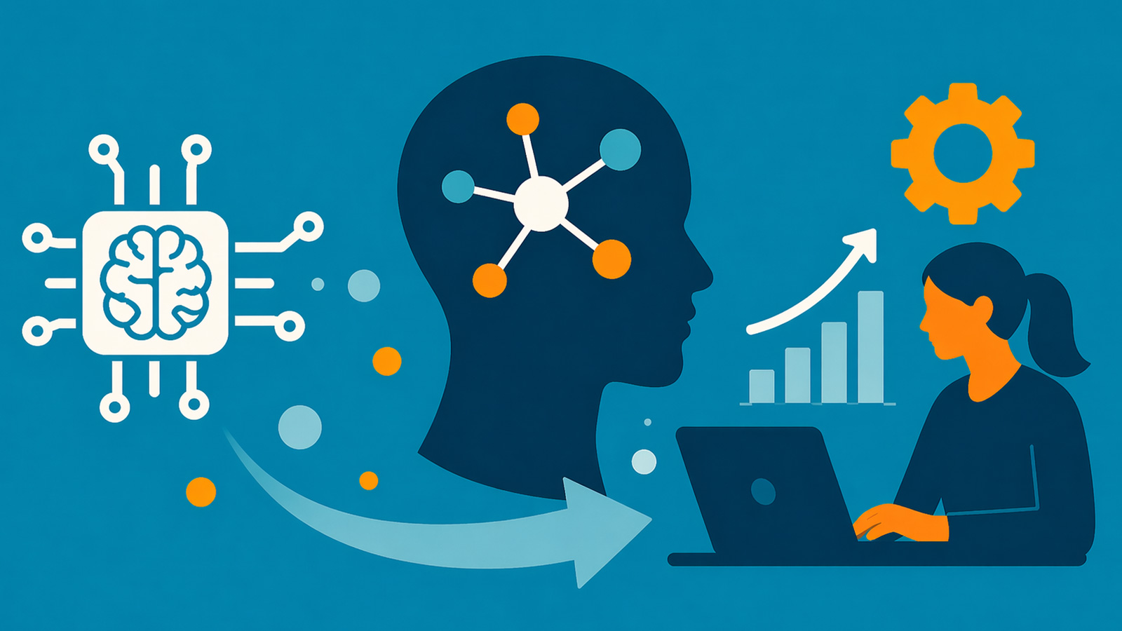 Grafik: KI und Arbeitsalltag. Grafik: LpB, KI-generiert (ChatGPT) 