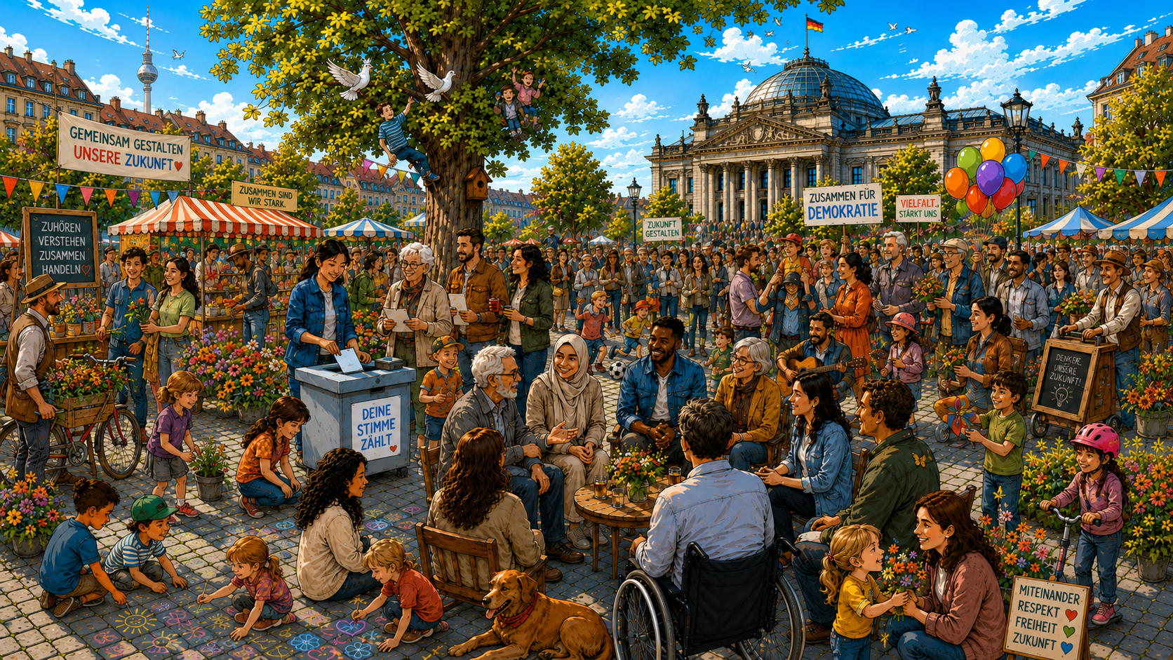 Demokratie Schlaraffenland, Paradies