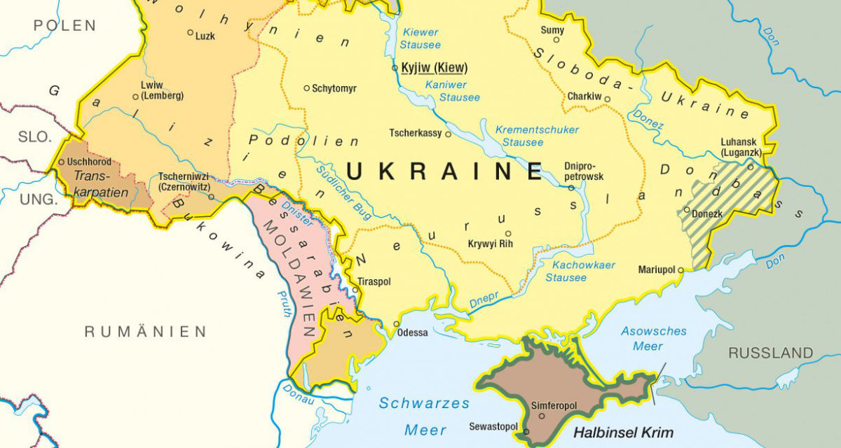 Seit dem 21. März 2014 betrachtet Russland die Halbinsel Krim als Teil des eigenen Staatsgebietes | (mr-kartographie) Lizenz: cc by-nc-nd/3.0/de/ | Bundeszentrale für politische Bildung 2017